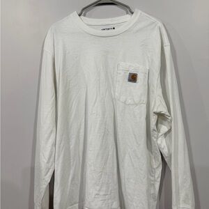 Carhartt Men's Classic White Long Sleeve Tee